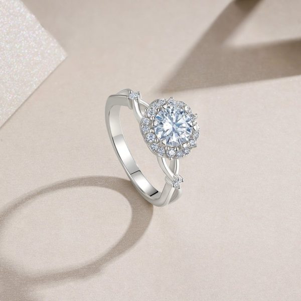 1 Carat Women Silver Moissanite Wedding Ring - Cristiera - Image 4