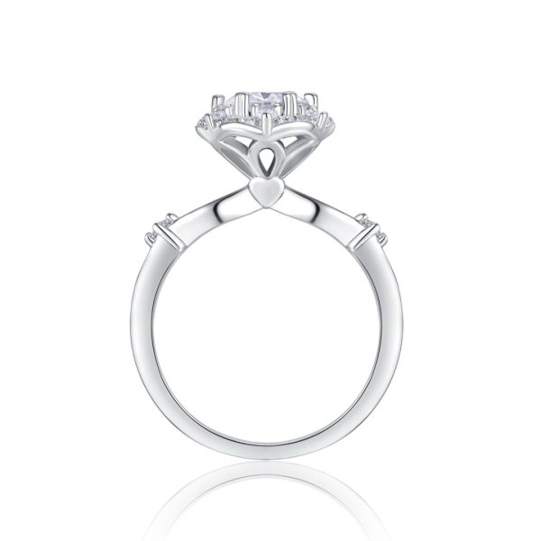 1 Carat Women Silver Moissanite Wedding Ring - Cristiera - Image 6