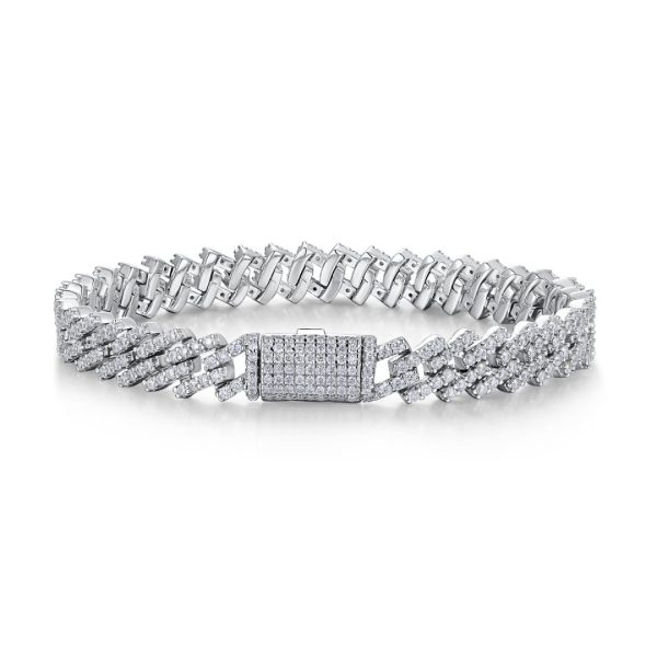 Moissanite Silver Chain Bracelet - Cristiera - Image 3