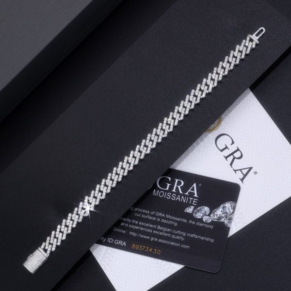 Moissanite Silver Chain Bracelet - Cristiera - Image 6