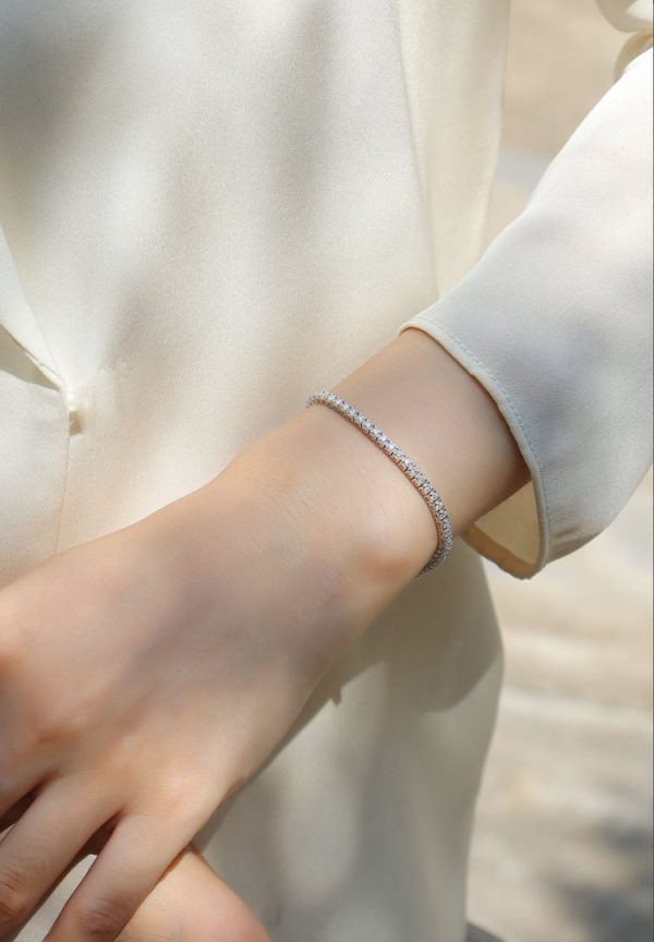 Unique Silver Moissanite Tennis Bracelets - Cristiera - Image 5