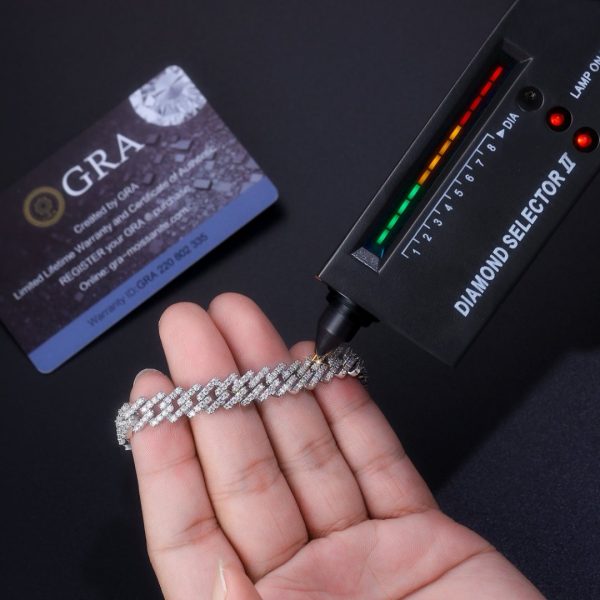 Moissanite Silver Chain Bracelet - Cristiera - Image 8