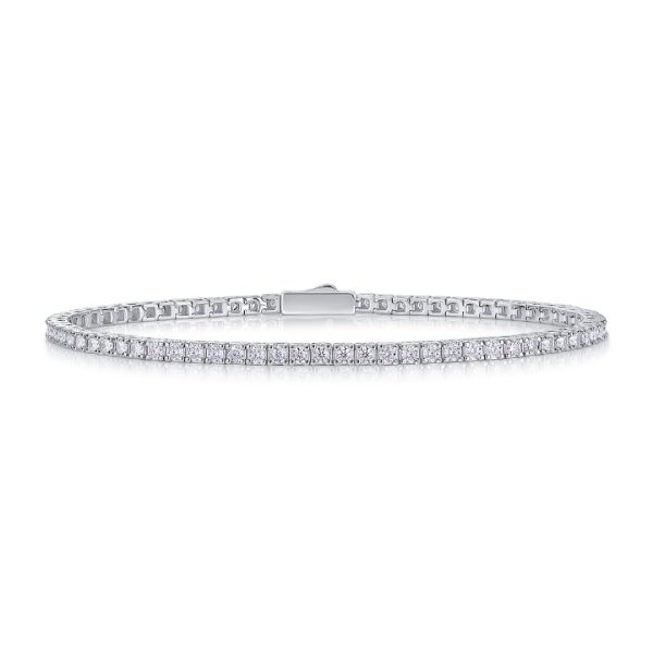 Unique Silver Moissanite Tennis Bracelets - Cristiera