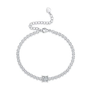 Moissanite Silver Tennis Bracelet - Cristiera