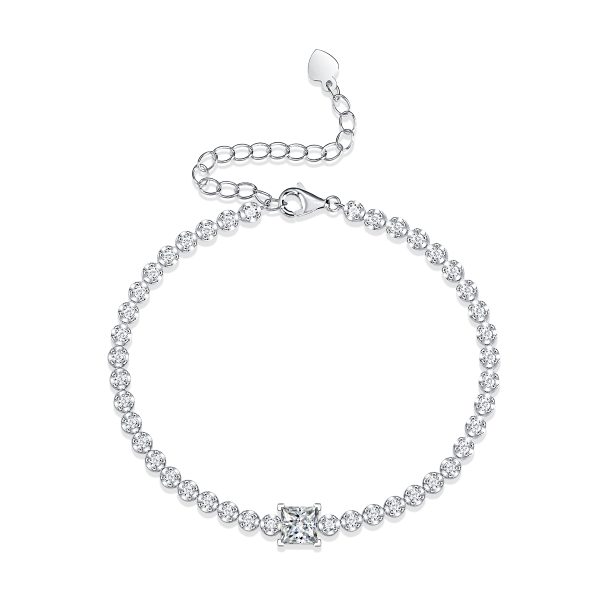 Moissanite Silver Tennis Bracelet - Cristiera