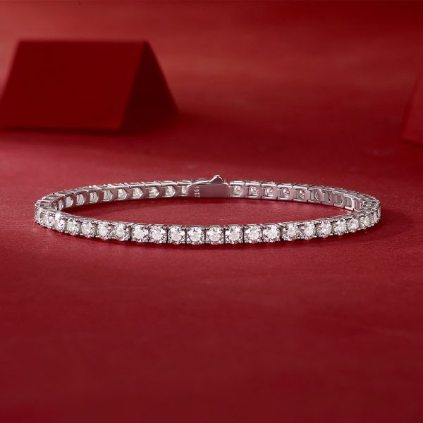 Square Tennis Bracelet Moissanite - Cristiera - Image 3