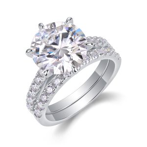 925 Sterling Silver Luxury 5ct Moissanite Ring - Cristiera