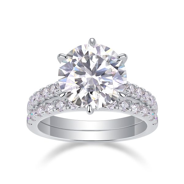 925 Sterling Silver Luxury 5ct Moissanite Ring - Cristiera - Image 2