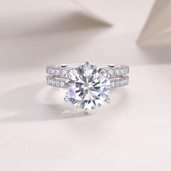 925 Sterling Silver Luxury 5ct Moissanite Ring - Cristiera - Image 6