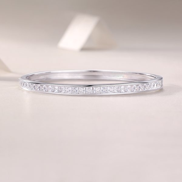 Women Silver Moissanite Tennis Bracelet - Cristiera - Image 3