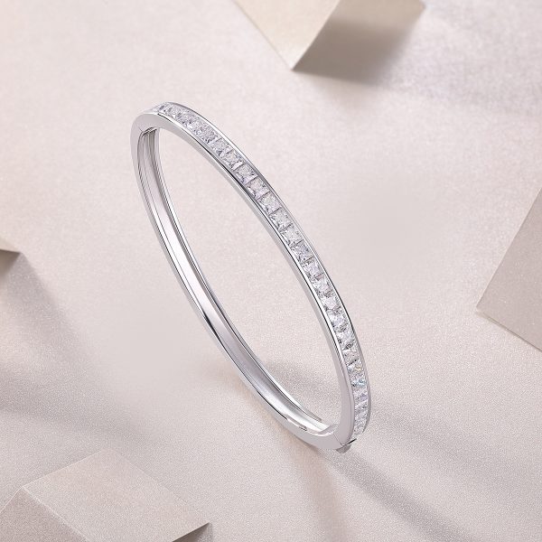Women Silver Moissanite Tennis Bracelet - Cristiera - Image 4