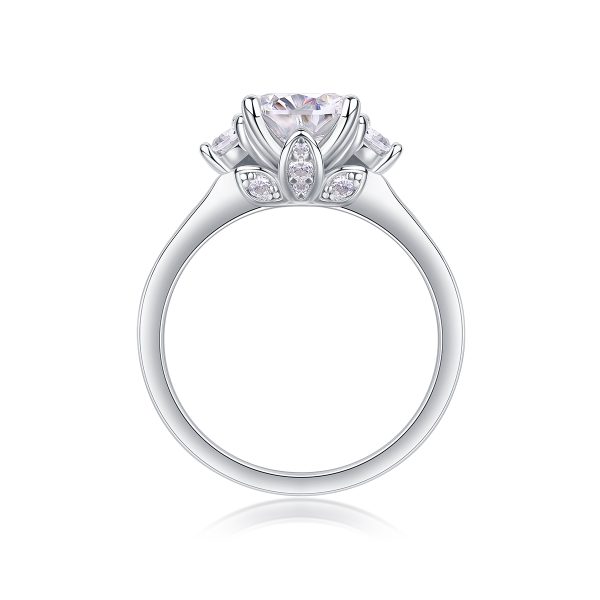 2Ct Silver Moissanite Engagement Ring - Cristiera - Image 4