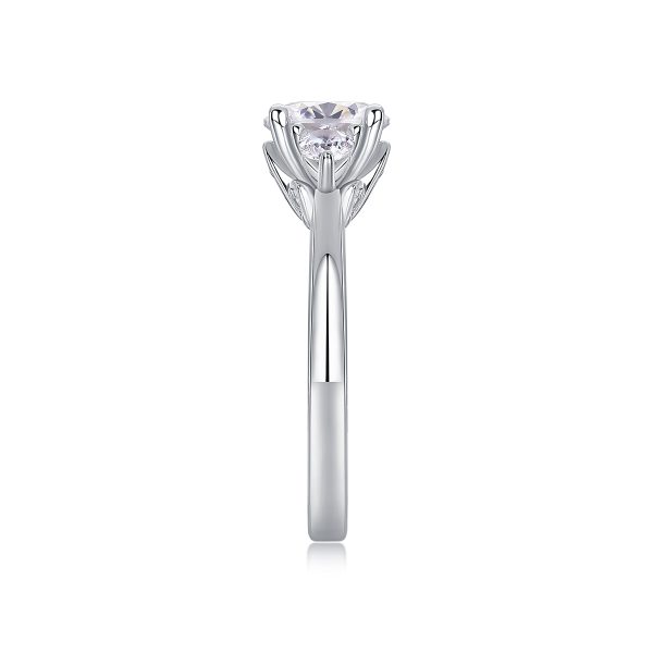 2Ct Silver Moissanite Engagement Ring - Cristiera - Image 5