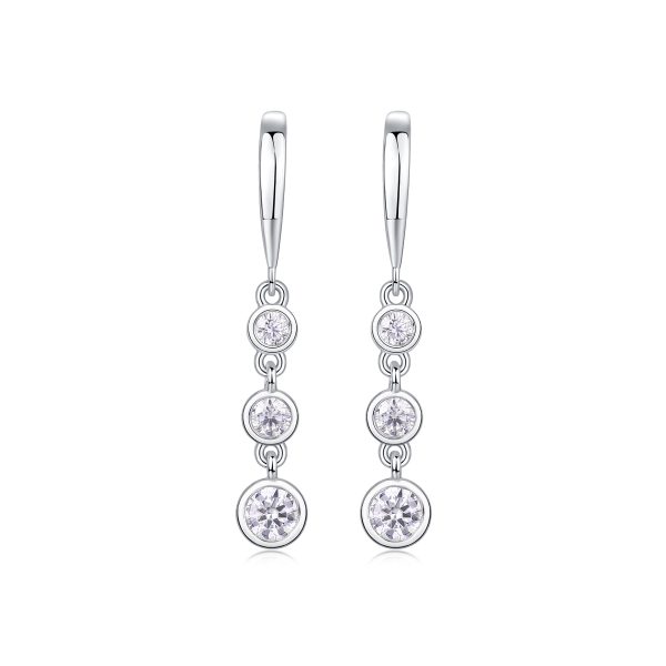 925 Silver Women Moissanite Drop Earrings - Cristiera - Image 3