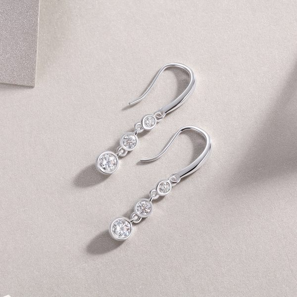 925 Silver Women Moissanite Drop Earrings - Cristiera - Image 6