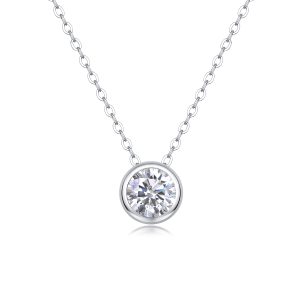 Simple Style Moissanite Stone Necklace - Cristiera