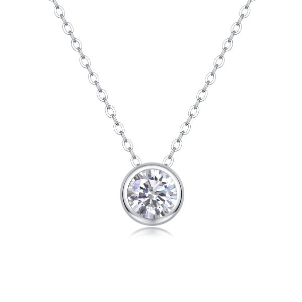 Simple Style Moissanite Stone Necklace - Cristiera