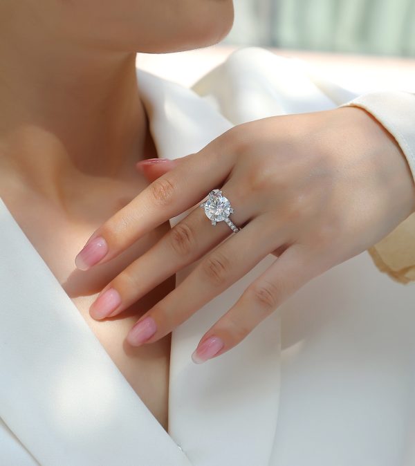 5 Carat Engagement Ring With Moissanite - Cristiera - Image 5