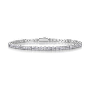 Women Moissanite Silver Tennis Bracelet - Cristiera