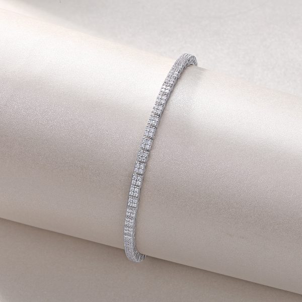 Women Moissanite Silver Tennis Bracelet - Cristiera - Image 6