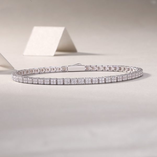 Women Moissanite Silver Tennis Bracelet - Cristiera - Image 5
