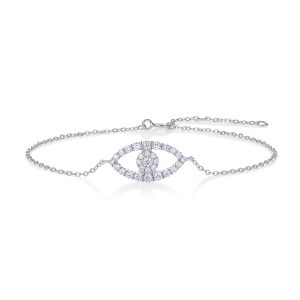 Lucky Eye Charm Moissanite Bracelet For Women - Cristiera