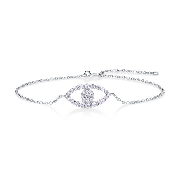 Lucky Eye Charm Moissanite Bracelet For Women - Cristiera