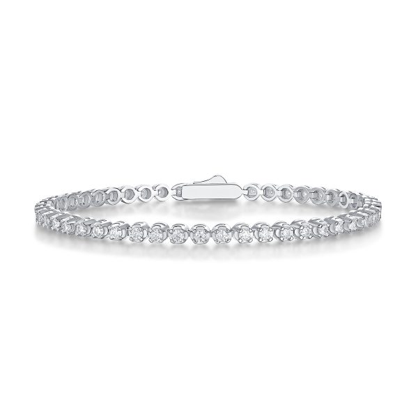 Moissanite Diamond Silver Tennis Bracelet - Cristiera