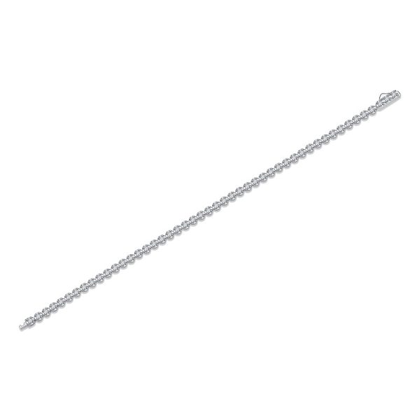 Moissanite Diamond Silver Tennis Bracelet - Cristiera - Image 5