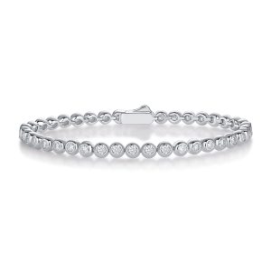 Moissanite Tennis Bracelet Sterling Silver - Cristiera