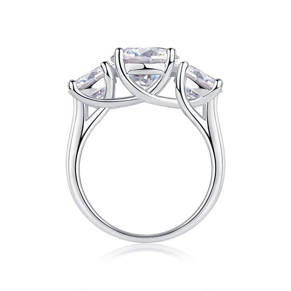 Three Stone Moissanite Engagement Rings - Cristiera - Image 3