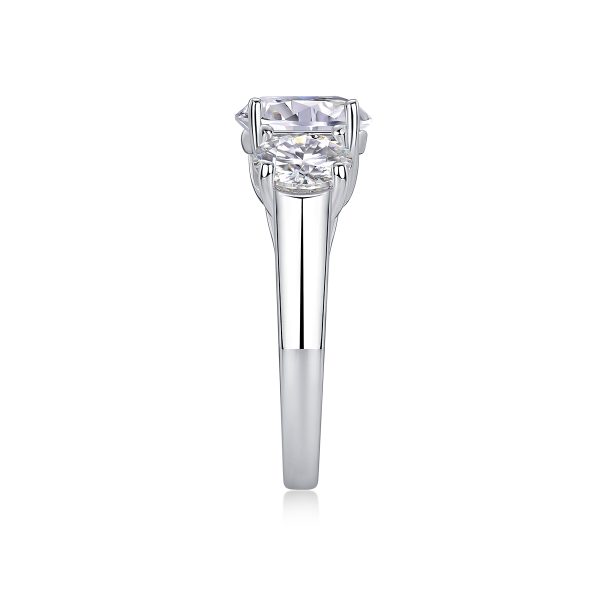 Three Stone Moissanite Engagement Rings - Cristiera - Image 4