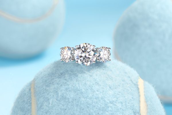 Three Stone Moissanite Engagement Rings - Cristiera - Image 6
