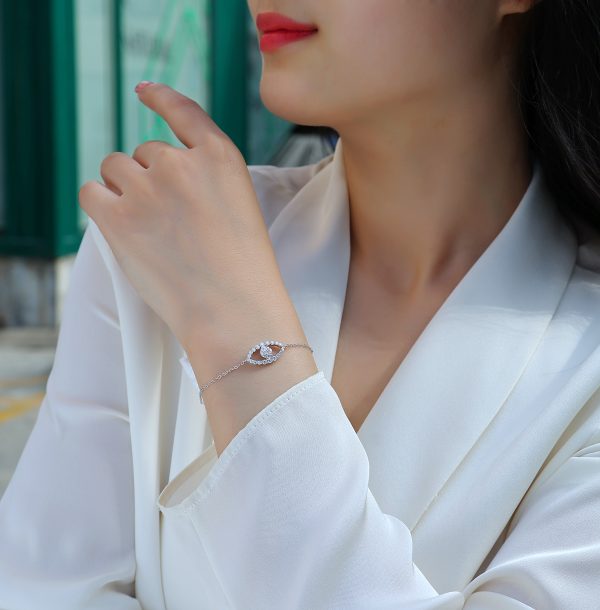 Lucky Eye Charm Moissanite Bracelet For Women - Cristiera - Image 2
