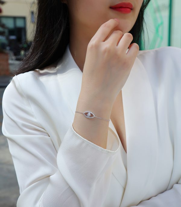 Lucky Eye Charm Moissanite Bracelet For Women - Cristiera - Image 7