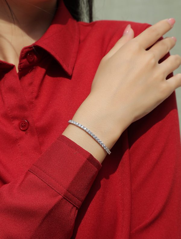 Square Tennis Bracelet Moissanite - Cristiera - Image 2