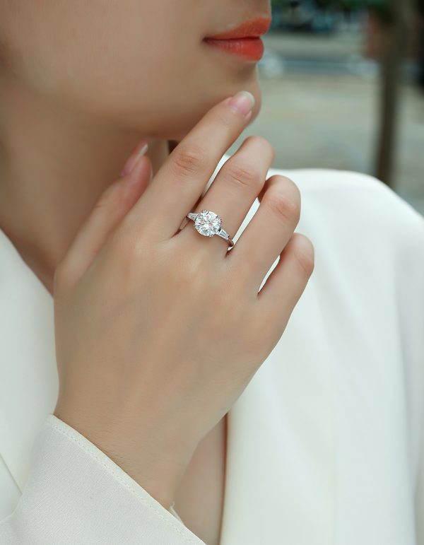 3 Ct Moissanite Engagement Ring - Cristiera - Image 5