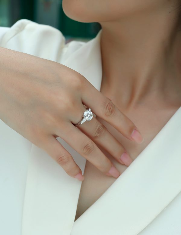 3 Ct Moissanite Engagement Ring - Cristiera - Image 8