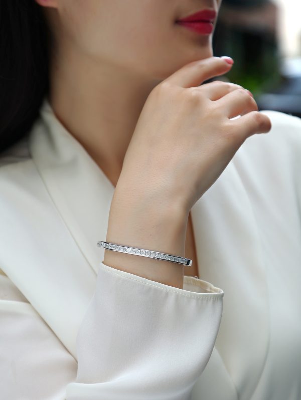 Women Silver Moissanite Tennis Bracelet - Cristiera - Image 2