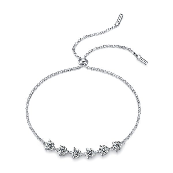 925 Silver Chain Moissanite Bracelet - Cristiera - Image 4