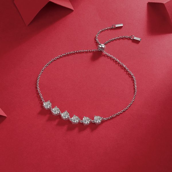 925 Silver Chain Moissanite Bracelet - Cristiera - Image 5