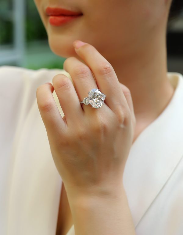 925 Women Sterling Silver Moissanite Ring - Cristiera - Image 3