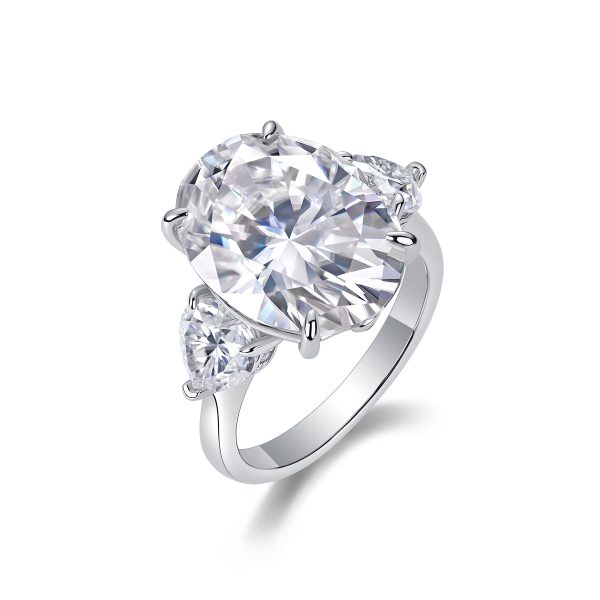 925 Women Sterling Silver Moissanite Ring - Cristiera - Image 2
