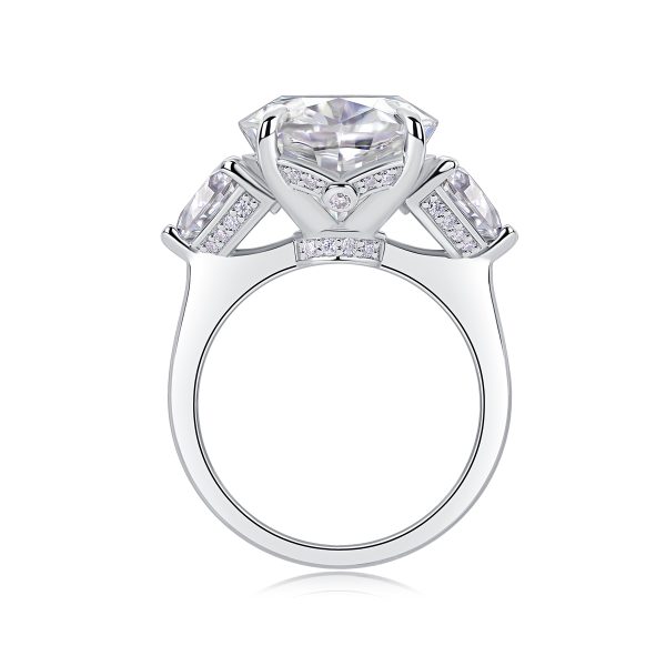 925 Women Sterling Silver Moissanite Ring - Cristiera - Image 5