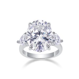 925 Women Sterling Silver Moissanite Ring - Cristiera
