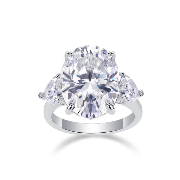 925 Women Sterling Silver Moissanite Ring - Cristiera