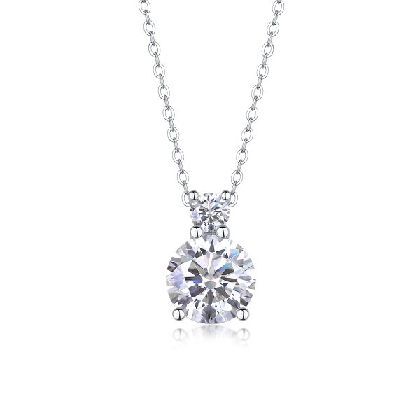 3 Ct Moissanite Solitaire Necklace Pendant - Cristiera