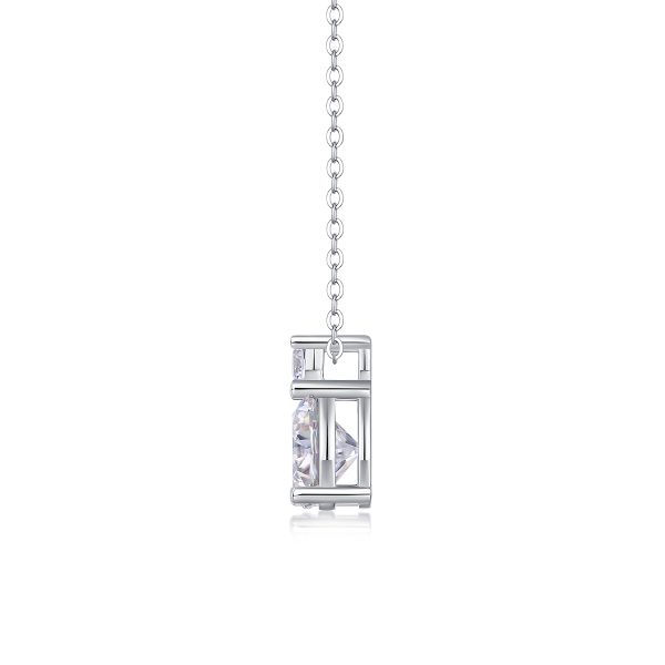 3 Ct Moissanite Solitaire Necklace Pendant - Cristiera - Image 5