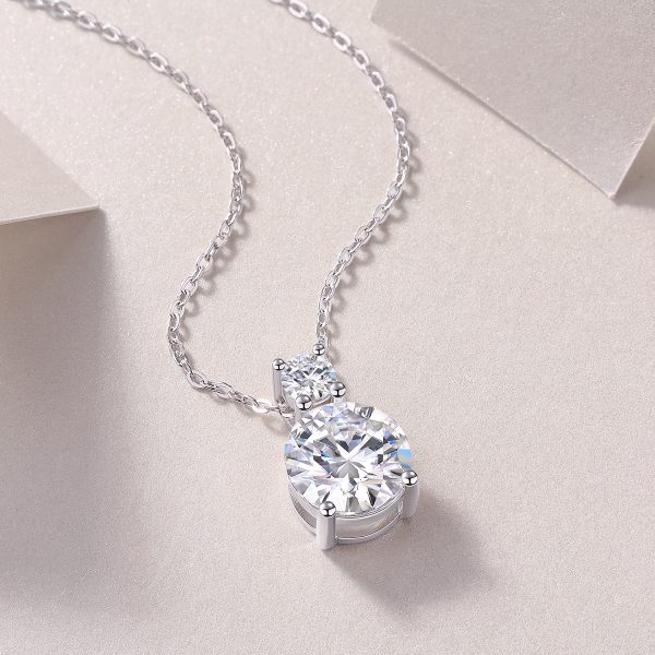 3 Ct Moissanite Solitaire Necklace Pendant - Cristiera - Image 7