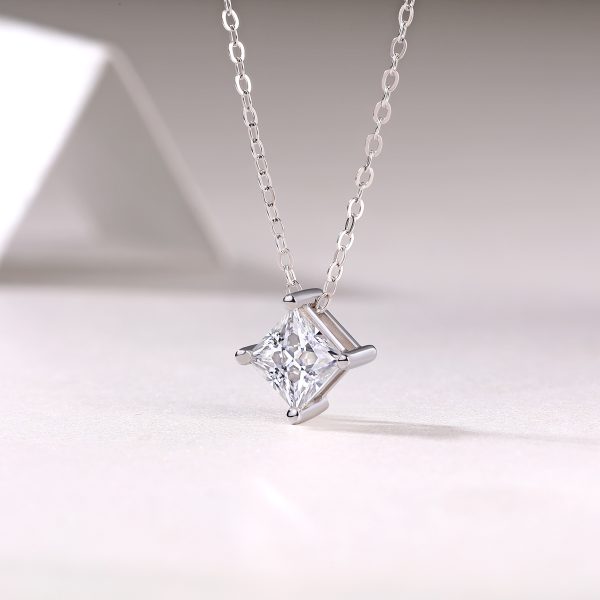 Square Moissanite Necklace For Women - Cristiera - Image 7